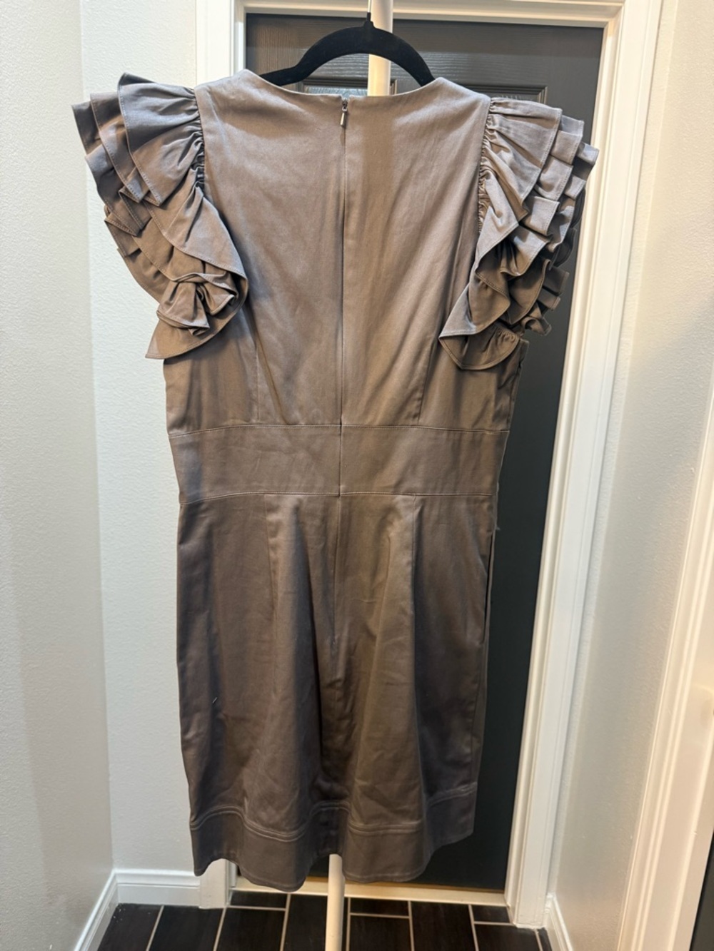Jessica Simpson Gray Ruffle Sleeve Mini Dress - Picture 3 of 5